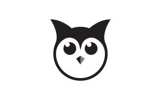 Owl head bird logo template vector v1