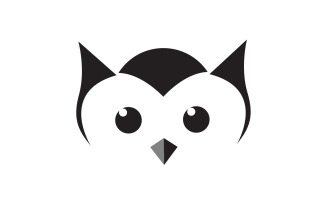 Owl head bird logo template vector v2