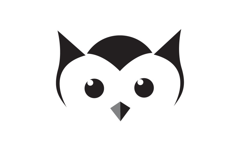 Owl head bird logo template vector v2 Logo Template