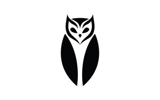 Owl head bird logo template vector v4