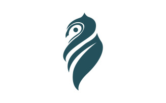 Owl head bird logo template vector v5