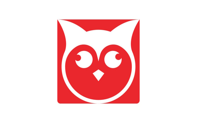 Owl head bird logo template vector v7 Logo Template