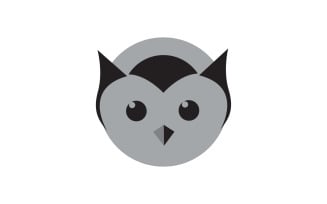 Owl head bird logo template vector v9