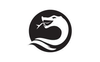 Viper snake logo vector template v3