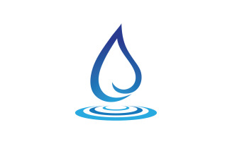 Water aqua drop nature logo vector v10