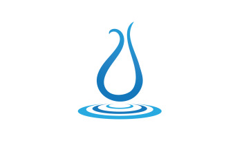 Water aqua drop nature logo vector v12