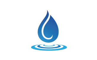 Water aqua drop nature logo vector v14
