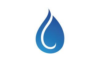 Water aqua drop nature logo vector v6