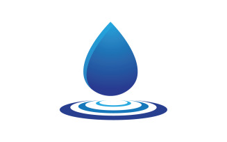 Water aqua drop nature logo vector v8