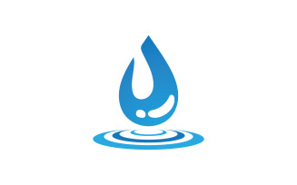 Water aqua drop nature logo vector v9