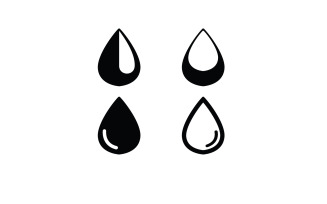 Waterdrop oil nature logo vector v1