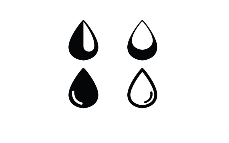Waterdrop oil nature logo vector v1 Logo Template