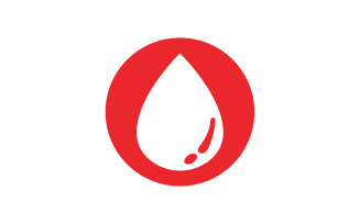 Blood red drop logo vector template v1