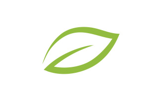 Eco leaf green tree element logo v2