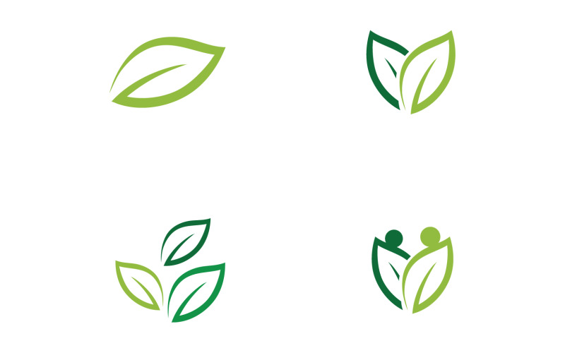 Eco leaf green tree element logo v5 Logo Template
