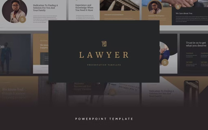 Lawyer - Elegant CV Powerpoint Template PowerPoint Template
