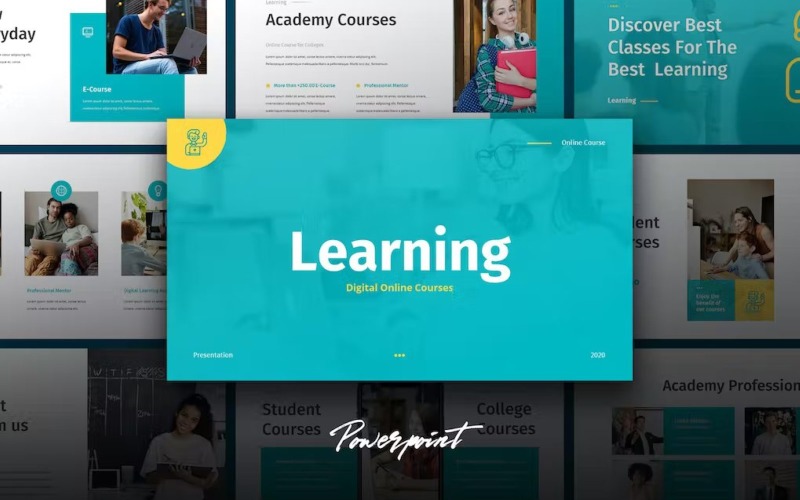 Learning - Education Theme Powerpoint Template PowerPoint Template