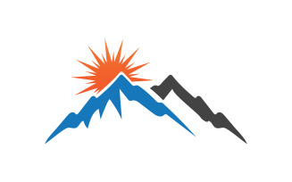 Mountain landscape vector template logo v4