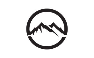 Mountain landscape vector template logo v5