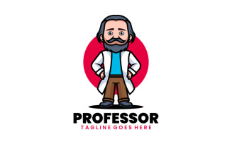 Professor Mascot Cartoon Logo 1