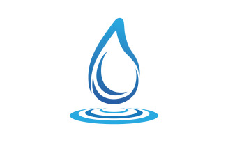 Water aqua drop nature logo vector v18