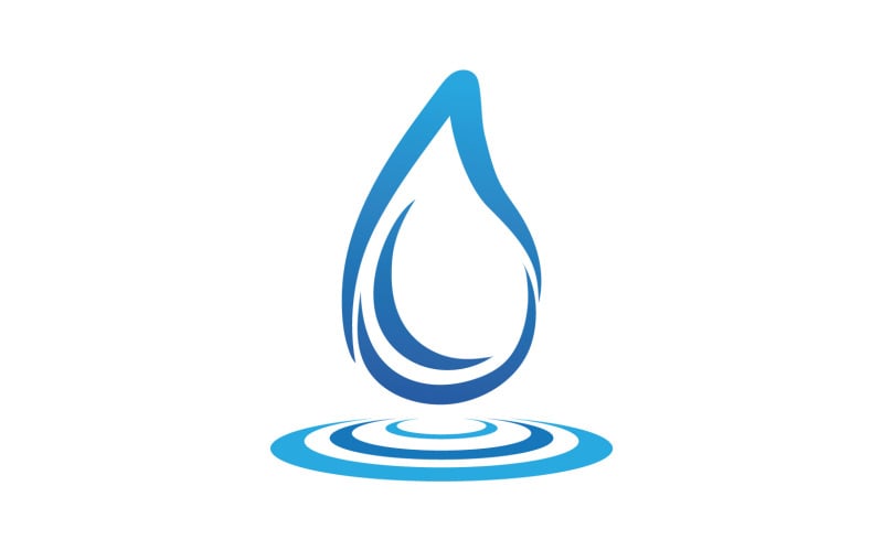 Water aqua drop nature logo vector v18 Logo Template