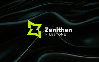 Z M W letter brand mark logo design template