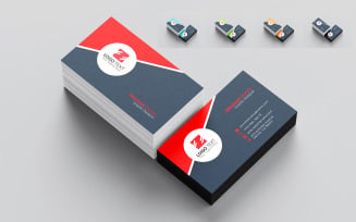 Creative Business Card Design Round Shape with 5x Variant Colors