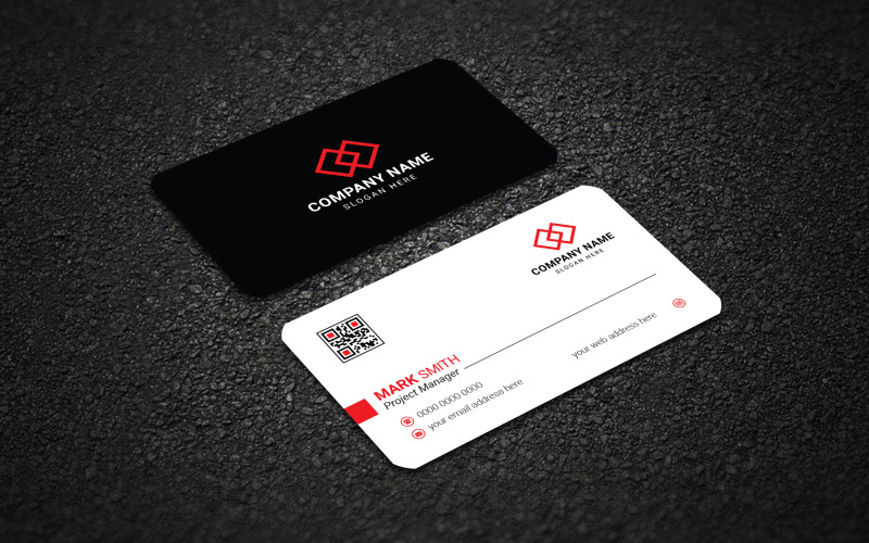 Simple and Clear Business Card Design Template Corporate Identity