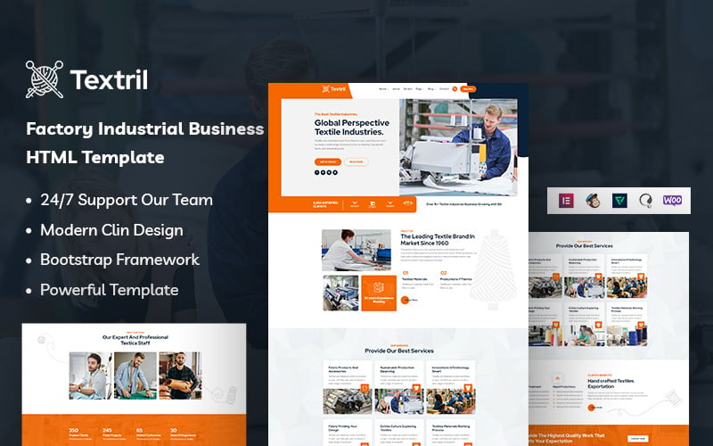 Textril – Factory Industrial Business Website Template