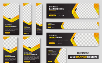 Vector web banner layout set or business web banner template set concept