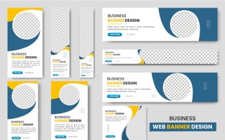 Vector web banner layout set or business web banner template set