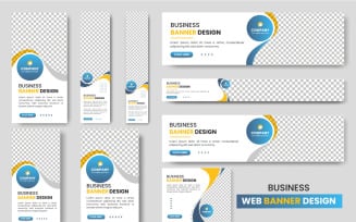 Web banner layout set or business web banner template bundle idea