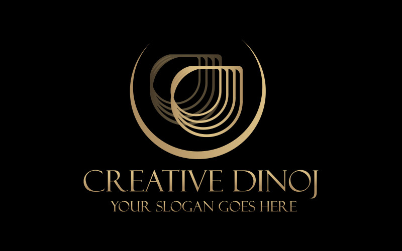 Creative Dinoj-Lettre D and J Modern Logo professional business Templates Logo Template