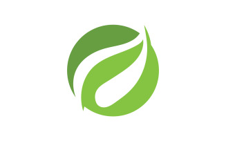 Eco green nature tree element logo v2