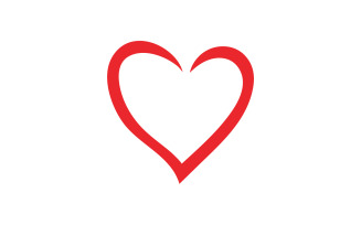 Heart love valentine element logo vector v10