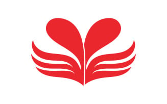 Heart love valentine element logo vector v12