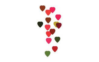 Heart love valentine element logo vector v13