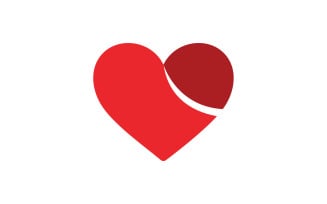 Heart love valentine element logo vector v3