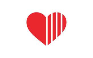 Heart love valentine element logo vector v4