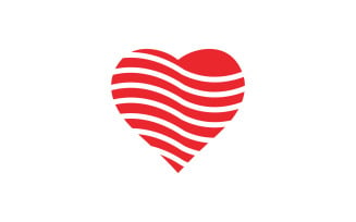 Heart love valentine element logo vector v5