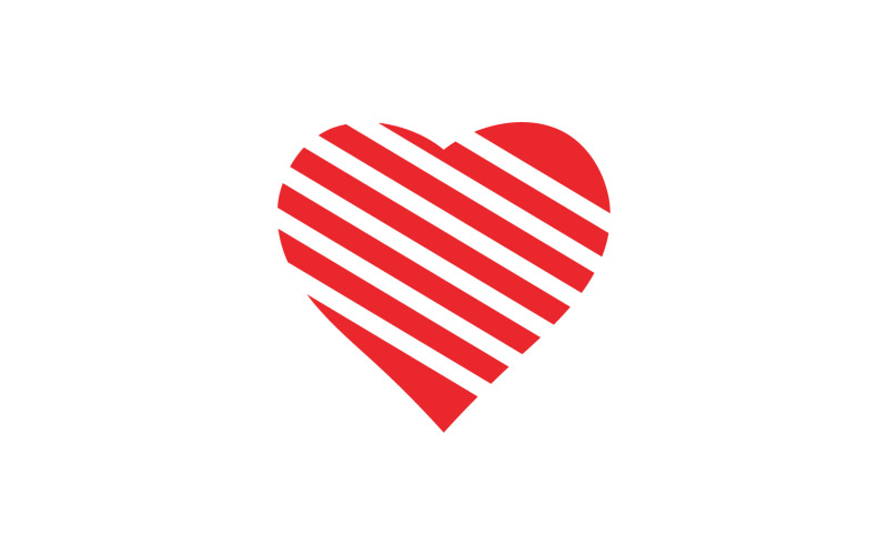 Heart love valentine element logo vector v9 Logo Template