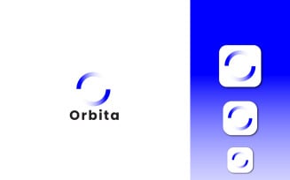Letter O Logo Design with mobile app icon