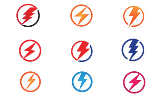 Strom thunderbolt flash lightning logo v29