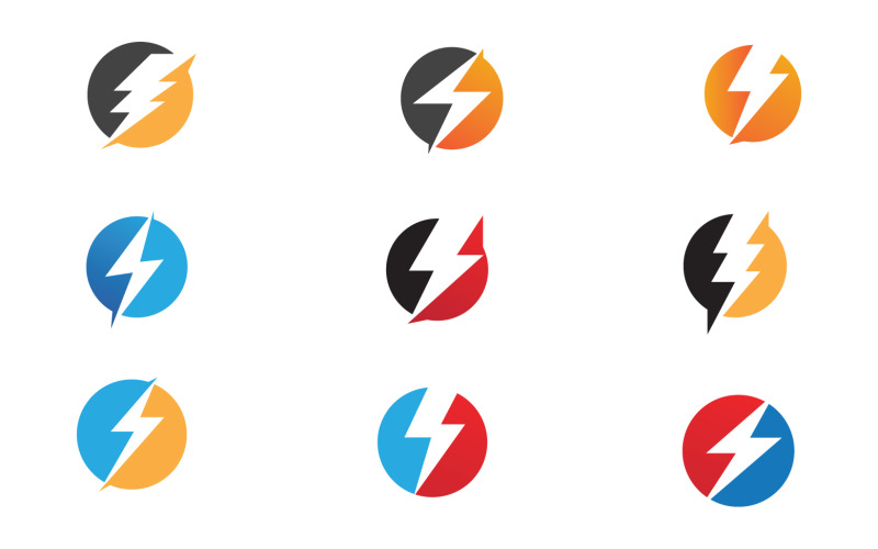 Strom thunderbolt flash lightning logo v30 Logo Template