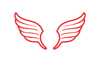 Wing falcon bird logo vector v1