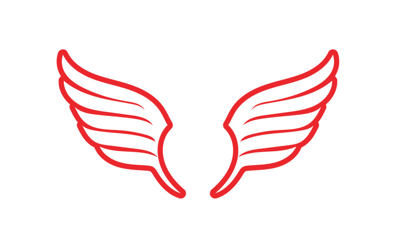 Wing falcon bird logo vector v1 Logo Template