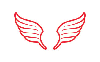 Wing falcon bird logo vector v1