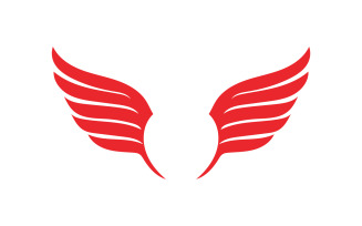 Wing falcon bird logo vector v2
