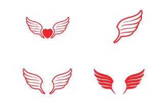 Wing falcon bird logo vector v3